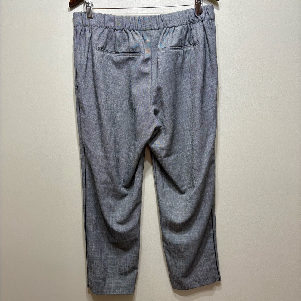 Old Navy High Rise Pull-On Ankle Pants Gray Relaxed Fit Size 12 - Picture 3 of 8